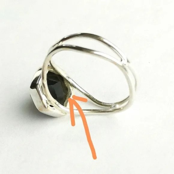 Nwt Black onyx sterling silver ring size 8.5 - Picture 3 of 6